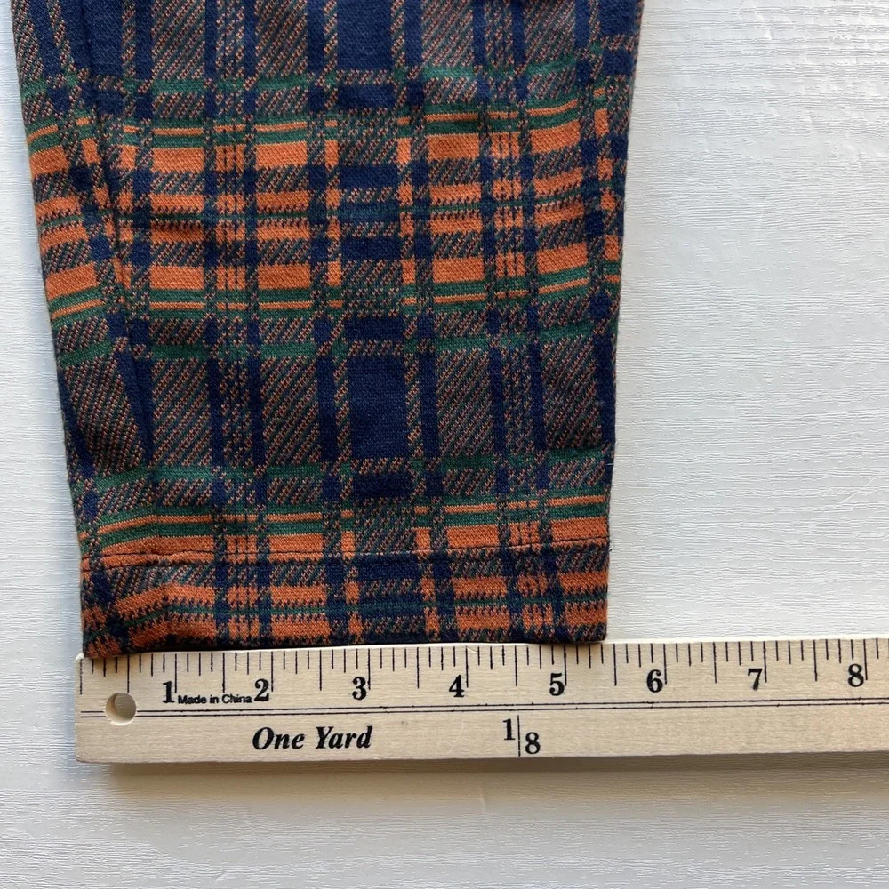 Free People Pants Womens S Brecan High Rise Pleated Plaid Ankle Crop